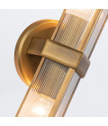 Cairo 2-lt wall light vintage brass/clear 38.5 cm