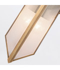 Cairo 2-lt wall light vintage brass/clear 38.5 cm