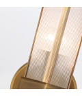 Cairo 2-lt wall light vintage brass/clear 38.5 cm