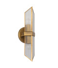 Cairo 2-lt wall light vintage brass/clear 38.5 cm