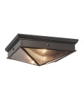 Cairo 2-lt flush ceiling light urban bronze/clear 37.1 cm Alora Cairo 2-lt flush ceiling light urban bronze/clear 37.1 cm