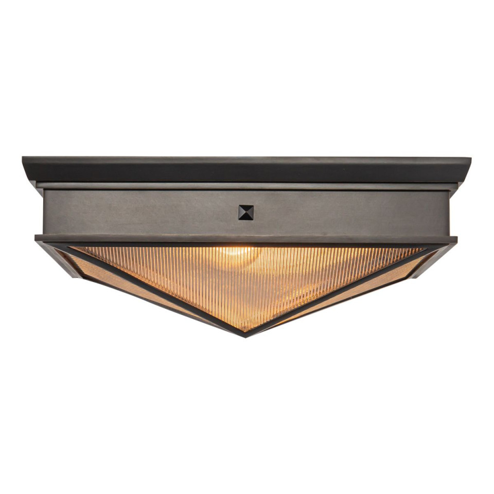 Cairo 2-lt flush ceiling light urban bronze/clear 37.1 cm Alora Cairo 2-lt flush ceiling light urban bronze/clear 37.1 cm