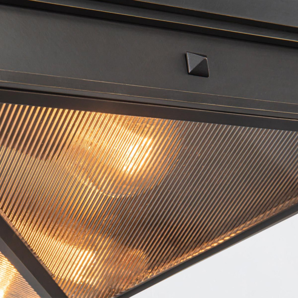 Cairo 2-lt flush ceiling light urban bronze/clear 37.1 cm Alora Cairo 2-lt flush ceiling light urban bronze/clear 37.1 cm