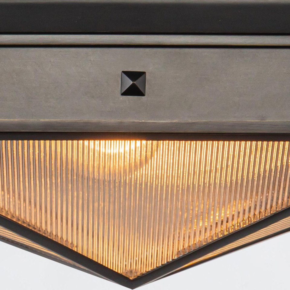 Cairo 2-lt flush ceiling light urban bronze/clear 37.1 cm Alora Cairo 2-lt flush ceiling light urban bronze/clear 37.1 cm
