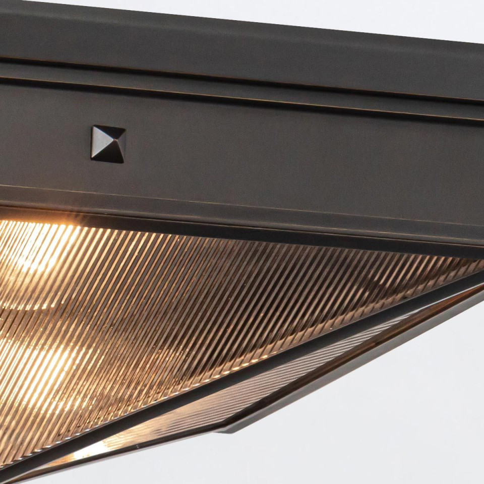 Cairo 2-lt flush ceiling light urban bronze/clear 37.1 cm Alora Cairo 2-lt flush ceiling light urban bronze/clear 37.1 cm