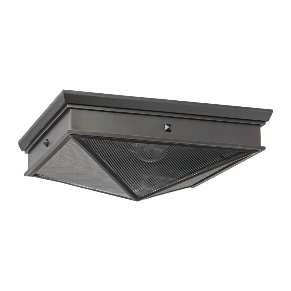 Cairo 2-lt flush ceiling light urban bronze/clear 37.1 cm Alora Cairo 2-lt flush ceiling light urban bronze/clear 37.1 cm