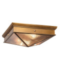 Cairo 2-lt flush ceiling light vintage brass/clear 37.1 cm