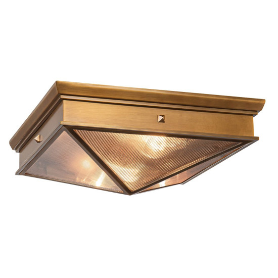 Cairo 2-ljus plafond mässing/klar 37,1 cm Cairo 2-ljus plafond mässing/klar 37,1 cm