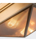 Cairo 2-lt flush ceiling light vintage brass/clear 37.1 cm
