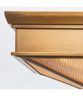 Cairo 2-lt flush ceiling light vintage brass/clear 37.1 cm