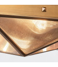 Cairo 2-lt flush ceiling light vintage brass/clear 37.1 cm