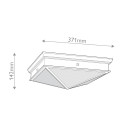 Cairo 2-lt flush ceiling light vintage brass/clear 37.1 cm