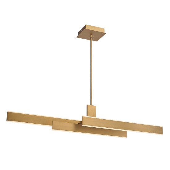 Cameno linear ceiling light matte gold 114.5 cm