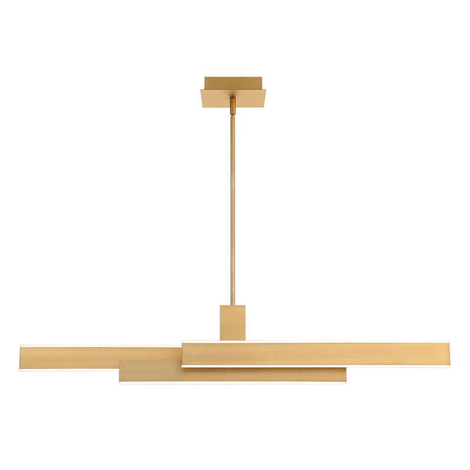Cameno linear ceiling light matte gold 114.5 cm
