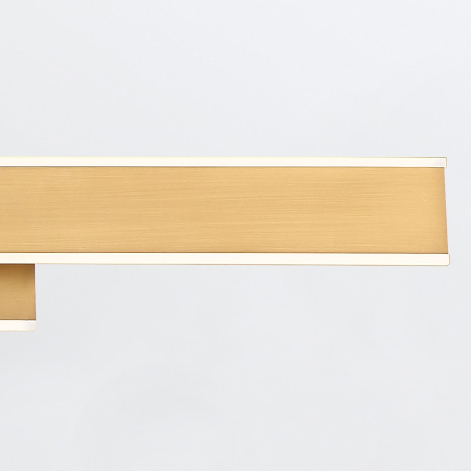 Cameno linear ceiling light matte gold 114.5 cm
