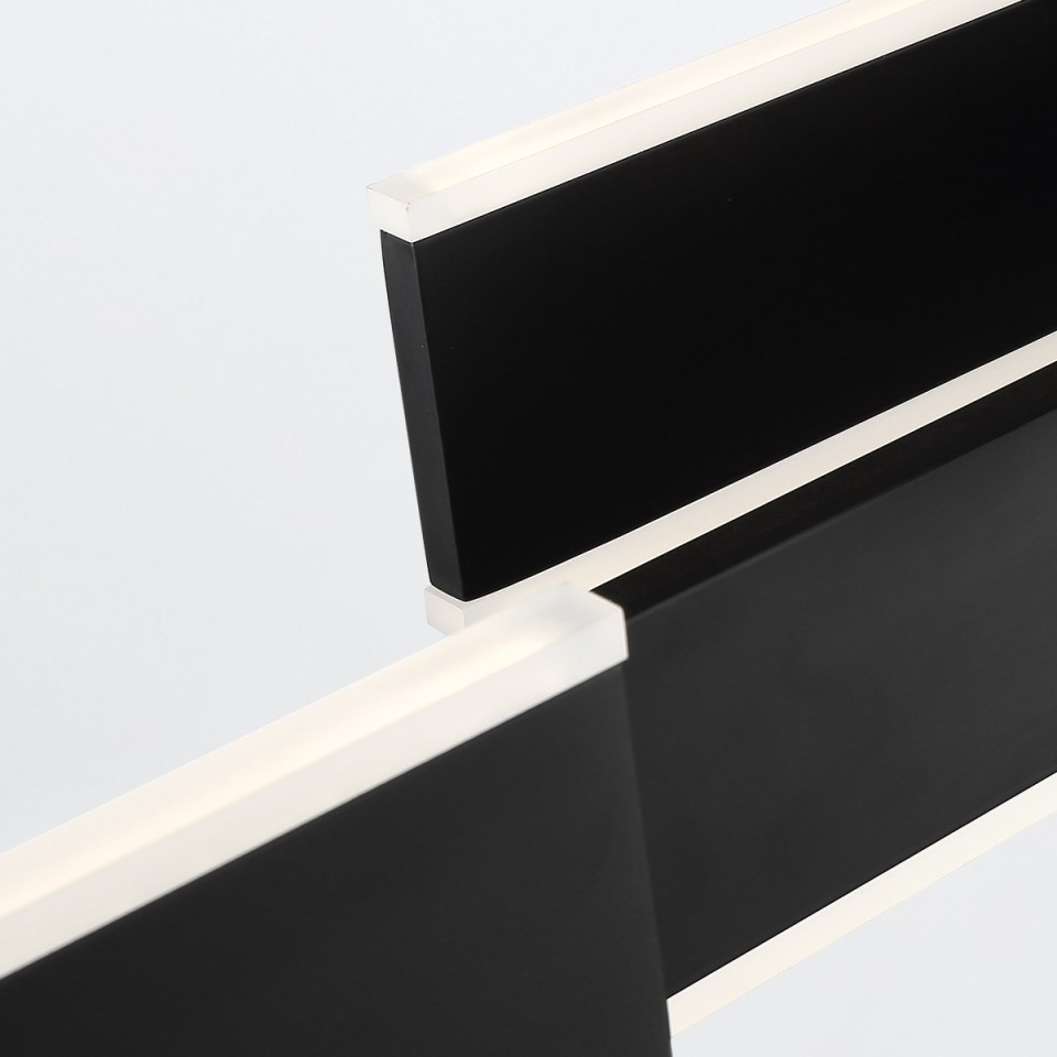 Cameno linear ceiling light matte black 114.5 cm
