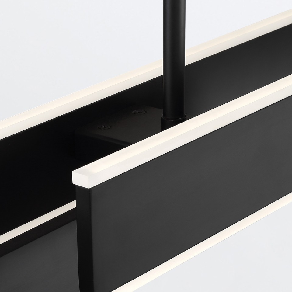 Cameno linear ceiling light matte black 114.5 cm