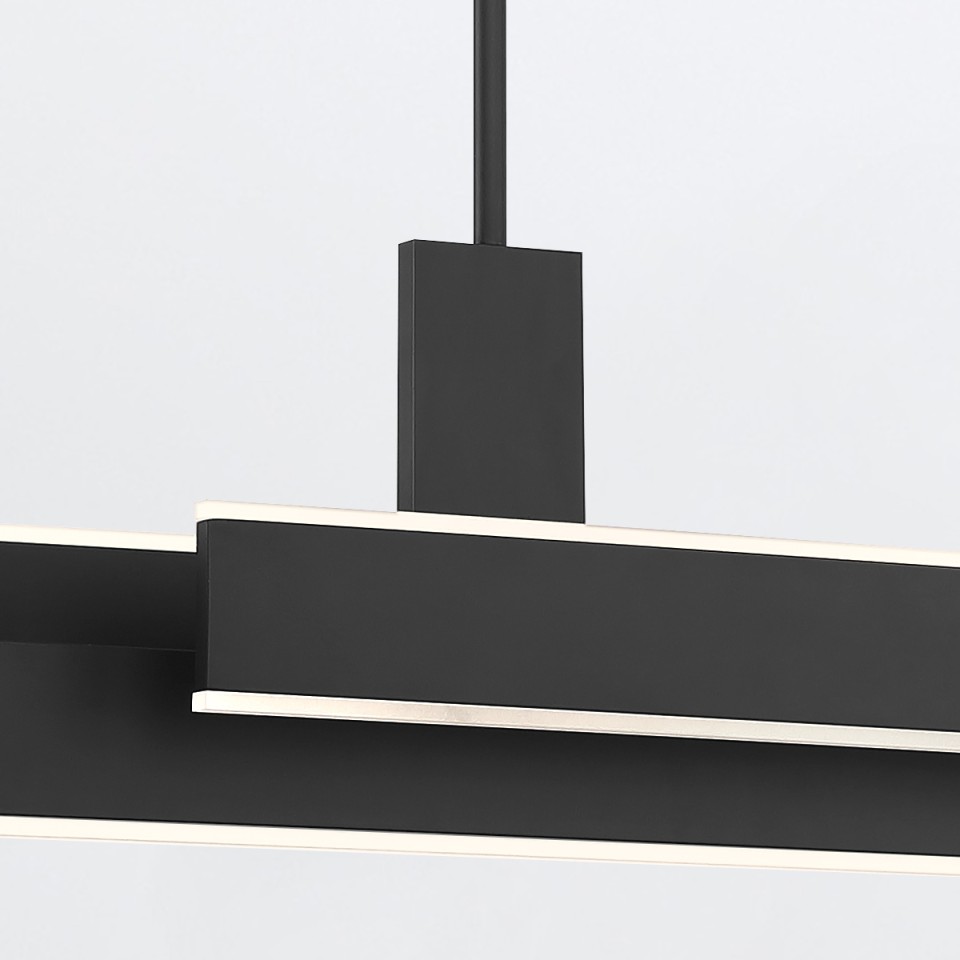Cameno linear ceiling light matte black 114.5 cm