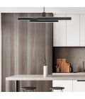 Cameno linear ceiling light matte black 114.5 cm