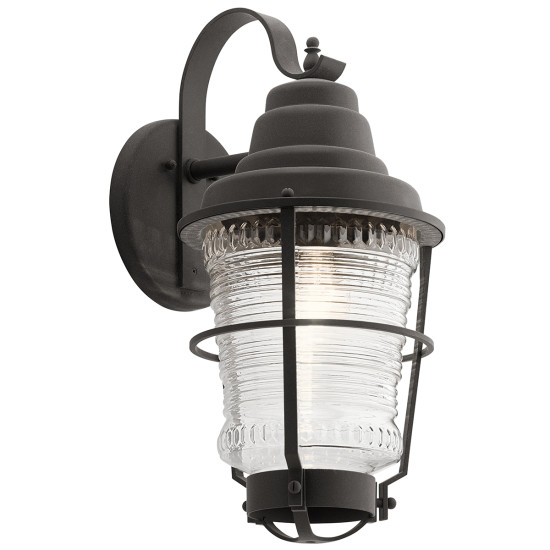 Chance Harbor 1-Lt Outdoor Wall Lamp Weathered Zinc/Clear 55.1cm Chance Harbor 1-Lt Outdoor Wall Lamp Weathered Zinc/Clear 55.1cm
