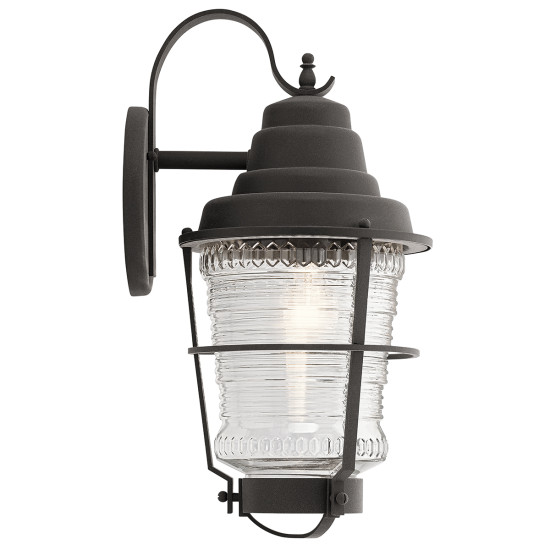 Chance Harbor 1-Lt Outdoor Wall Lamp Weathered Zinc/Clear 55.1cm Chance Harbor 1-Lt Outdoor Wall Lamp Weathered Zinc/Clear 55.1cm