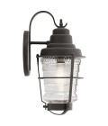 Chance Harbor 1-Lt Outdoor Wall Lamp Weathered Zinc/Clear 45.7cm Quintesse Lighting Chance Harbor 1-Lt Outdoor Wall Lamp Weathered Zinc/Clear 45.7cm