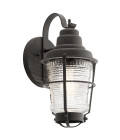 Chance Harbor 1-Lt Outdoor Wall Lamp Weathered Zinc/Clear 36.8cm Quintesse Lighting Chance Harbor 1-Lt Outdoor Wall Lamp Weathered Zinc/Clear 36.8cm