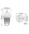 Chance Harbor 1-Lt Outdoor Wall Lamp Weathered Zinc/Clear 36.8cm Quintesse Lighting Chance Harbor 1-Lt Outdoor Wall Lamp Weathered Zinc/Clear 36.8cm