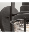 Chance Harbor 1-Lt Outdoor Wall Lamp Weathered Zinc/Clear 36.8cm Quintesse Lighting Chance Harbor 1-Lt Outdoor Wall Lamp Weathered Zinc/Clear 36.8cm