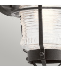 Chance Harbor 1-Lt Outdoor Wall Lamp Weathered Zinc/Clear 36.8cm Quintesse Lighting Chance Harbor 1-Lt Outdoor Wall Lamp Weathered Zinc/Clear 36.8cm