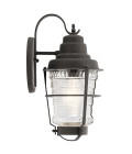 Chance Harbor 1-Lt Outdoor Wall Lamp Weathered Zinc/Clear 36.8cm Quintesse Lighting Chance Harbor 1-Lt Outdoor Wall Lamp Weathered Zinc/Clear 36.8cm