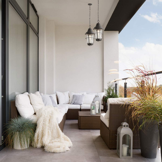 Chance Harbor 1-lt utomhus taklampa väderbiten zink/klar 22,1cm Chance Harbor 1-lt utomhus taklampa väderbiten zink/klar 22,1cm