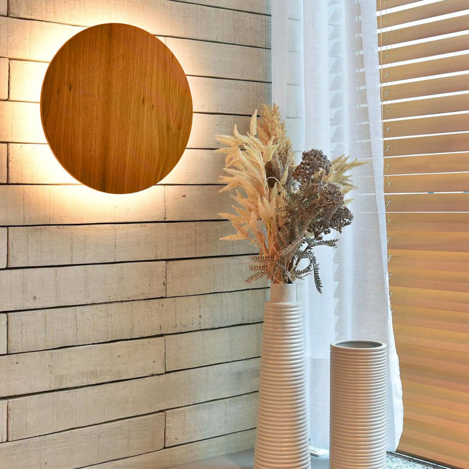 Clean LED vägglampa teakfaner 25 cm Accord Lighting Clean LED vägglampa teakfaner 25 cm
