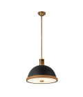 Doral 2-ljus taklampa mattsvart/ mässing 41,7 cm