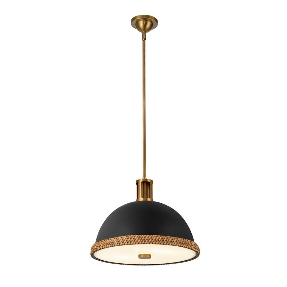 Doral 2-ljus taklampa mattsvart/ mässing 41,7 cm