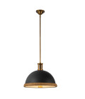 Doral 2-ljus taklampa mattsvart/ mässing 41,7 cm