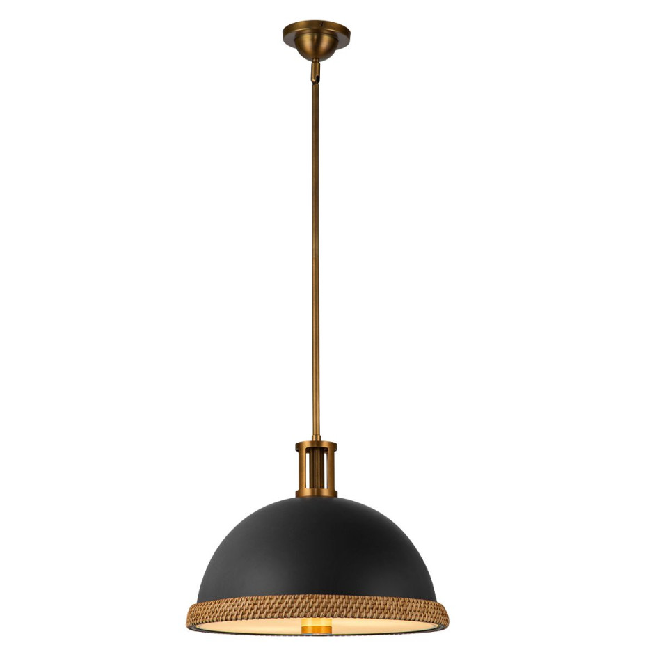 Doral 2-ljus taklampa mattsvart/ mässing 41,7 cm