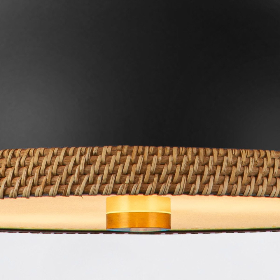 Doral 2-ljus taklampa mattsvart/ mässing 41,7 cm
