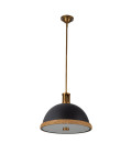 Doral 2-ljus taklampa mattsvart/ mässing 41,7 cm