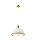 Doral 2-lt ceiling light matte white/vintage brass 41.7 cm