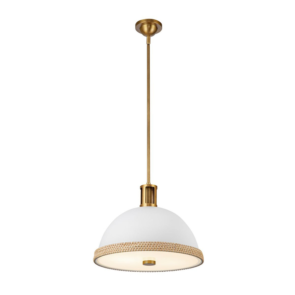 Doral 2-lt ceiling light matte white/vintage brass 41.7 cm