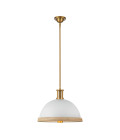 Doral 2-lt ceiling light matte white/vintage brass 41.7 cm
