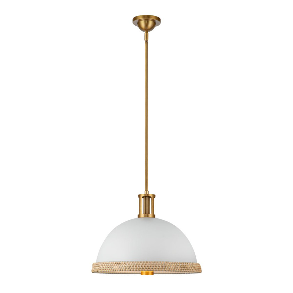 Doral 2-lt ceiling light matte white/vintage brass 41.7 cm