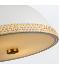 Doral 2-lt ceiling light matte white/vintage brass 41.7 cm