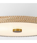 Doral 2-lt ceiling light matte white/vintage brass 41.7 cm