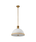 Doral 2-lt ceiling light matte white/vintage brass 41.7 cm