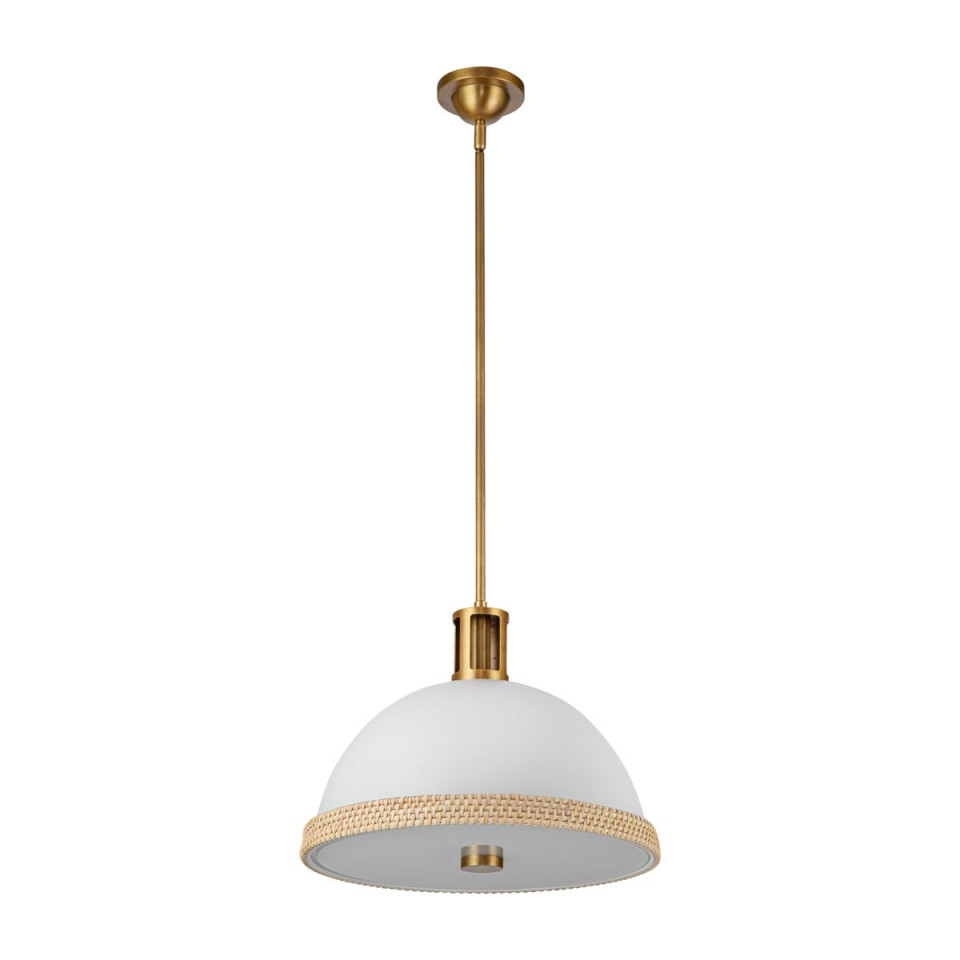 Doral 2-lt ceiling light matte white/vintage brass 41.7 cm