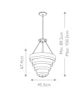 Echelon 4-Lt Ceiling Lamp Heritage Brass/White 45.5cm Quintesse Lighting Echelon 4-Lt Ceiling Lamp Heritage Brass/White 45.5cm