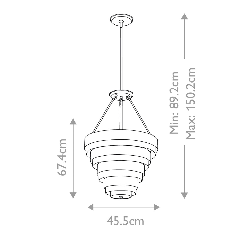 Echelon 4-Lt Ceiling Lamp Heritage Brass/White 45.5cm Quintesse Lighting Echelon 4-Lt Ceiling Lamp Heritage Brass/White 45.5cm