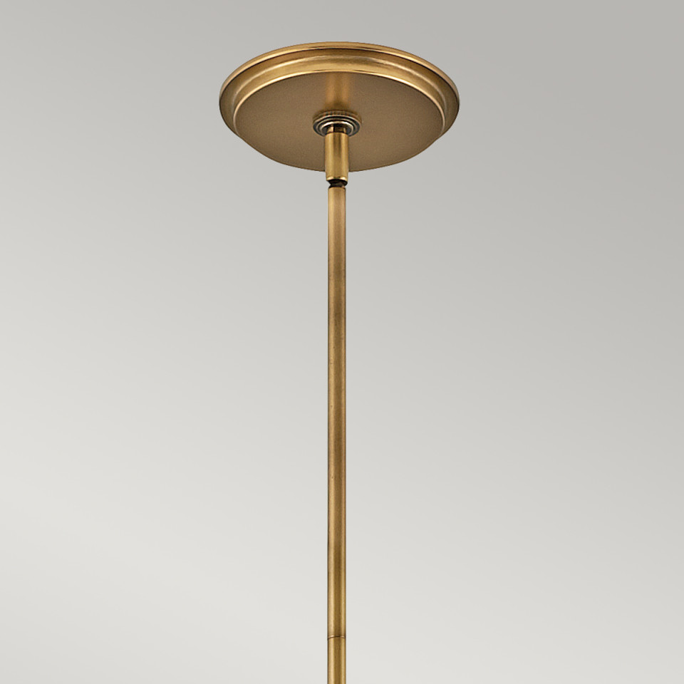 Echelon 4-Lt Ceiling Lamp Heritage Brass/White 45.5cm Quintesse Lighting Echelon 4-Lt Ceiling Lamp Heritage Brass/White 45.5cm